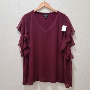 New worthington Fluttered Top